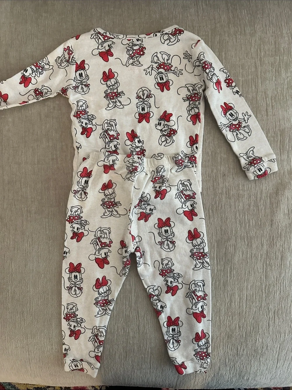 Disney Minnie Mouse Cream and Red Pajama Set